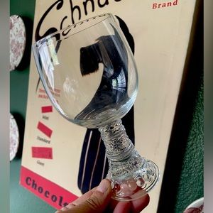 Vintage mcm Rosenthal Thomas Bacchus Crystal Wine Glass 5.5” High Rare